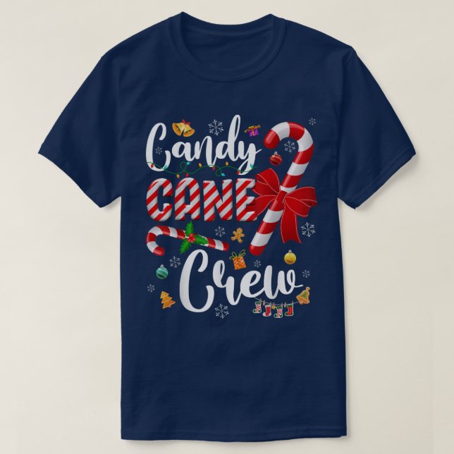 Finny Candy cane Crew-julen Sweet Candy Light T Shirt (Design framsida)