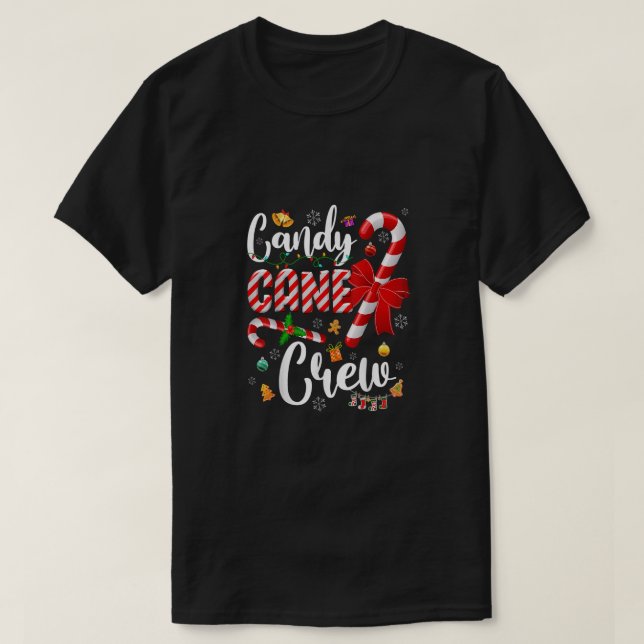 Finny Candy cane Crew-julen Sweet Candy Light T Shirt (Design framsida)