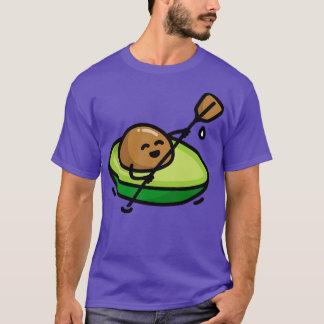 Finny canoe canoeing avocado pun kayak rowing t shirt