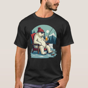 Finny Chill Polar Bear Beer Fishing Tee