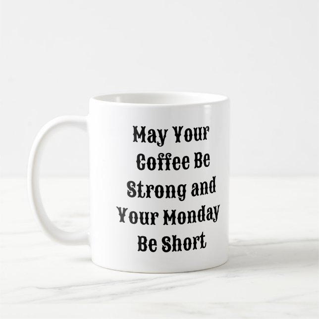 Finny Coffee Mugg - Strong Coffee Kort måndag (Vänster)
