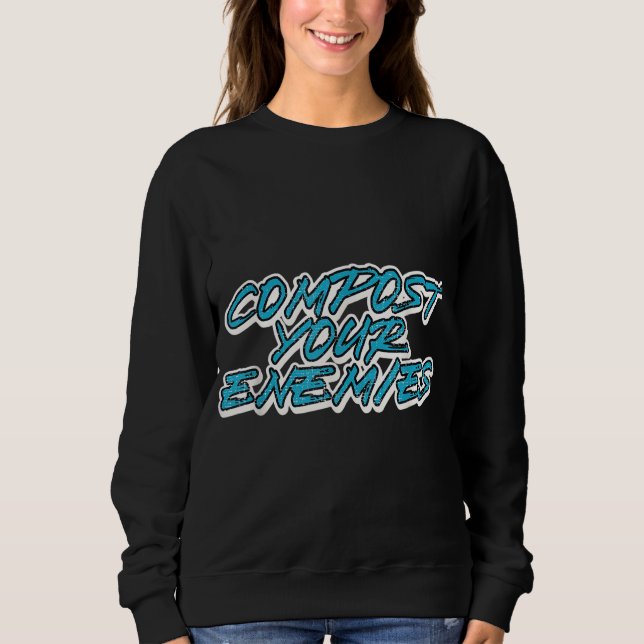 Finny Compostera dina fiender Plantering Garden Co T Shirt (Framsida)