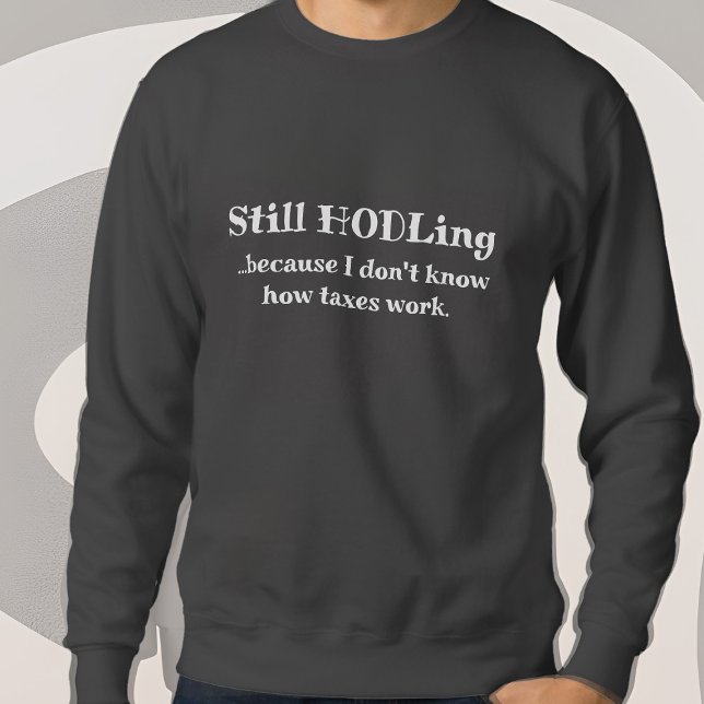 Finny Crypto Currency Bitcoin Trader HODL Taxes Lång Ärmad Tröja (Skapare uppladdad)