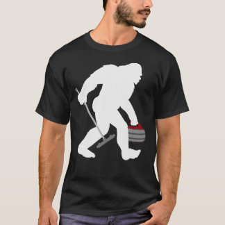 Finny Curling Bigfoot Gift Sasquatch Curling Älska T Shirt