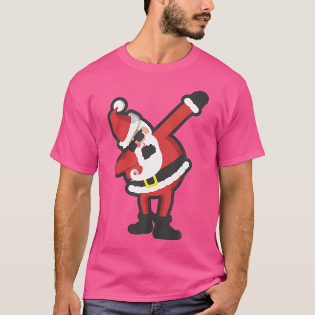 Finny Dabbing Santa Hip hop jul Dab T Shirt (Framsida)