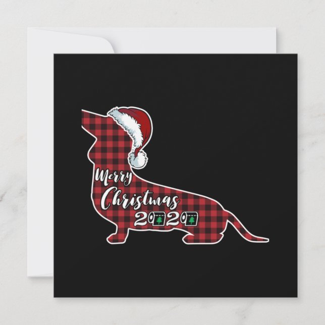 Finny Dachshund Hund jul Anteckningskort (Framsida)