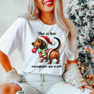Finny Dachshund jul Kvinnor i T-Shirt