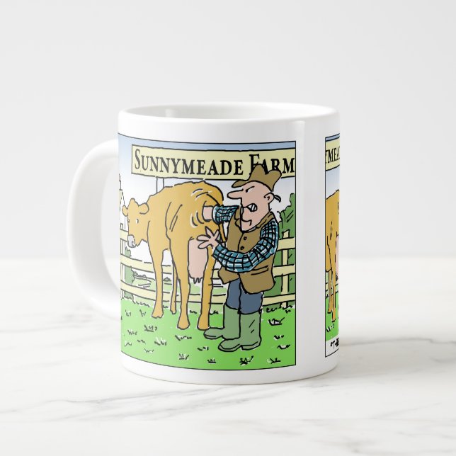 Finny Dairy Farmer på jordbrukets öppningsdag Jumbo Mugg (Framsida vänster)