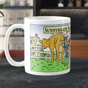 Finny Dairy Farmer på jordbrukets öppningsdag Kaffemugg