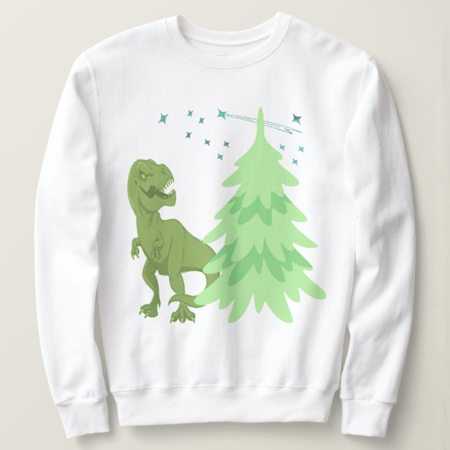 Finny Dinosaurs, Helgdag T-Rex Julgran T Shirt (Design framsida)
