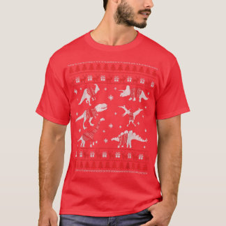 Finny Dinosaurs Jul Ugly julsötare T Shirt