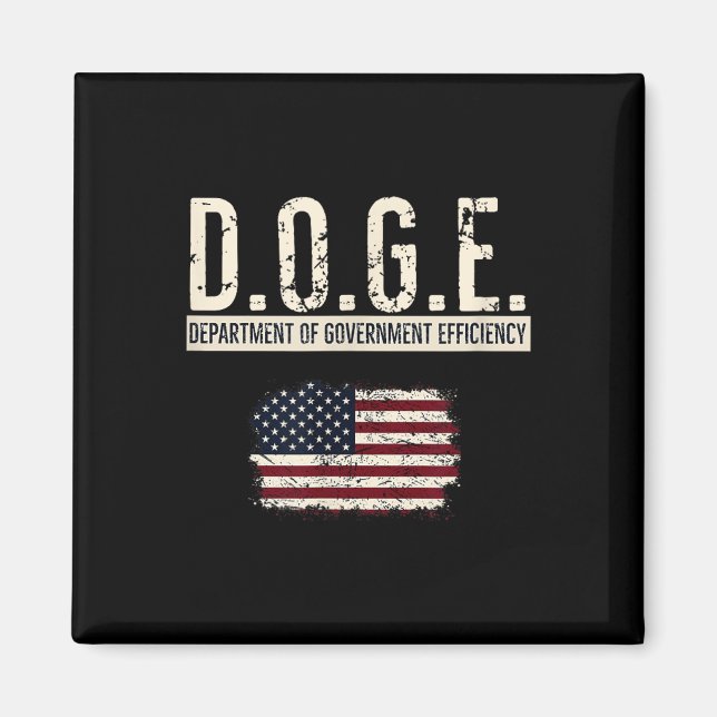 Finny Doge Department of Government Efficiency Magnet (Framsidan)