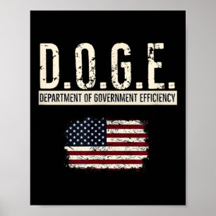 Finny Doge Department of Government Efficiency Poster