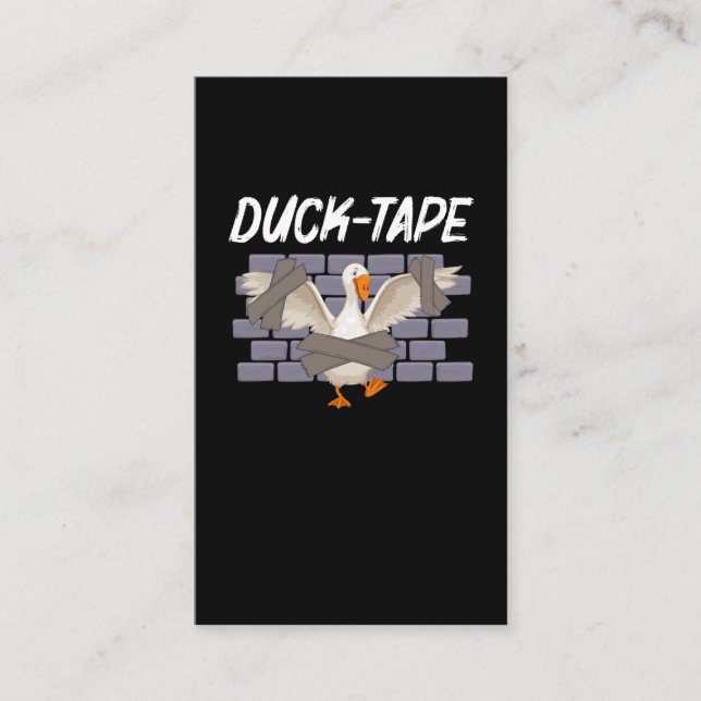 Finny Duct Tape Humor Anka Animal Sarcastic Visitkort (Framsida)