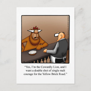 Finny Encouragement Humor Postcard Vykort