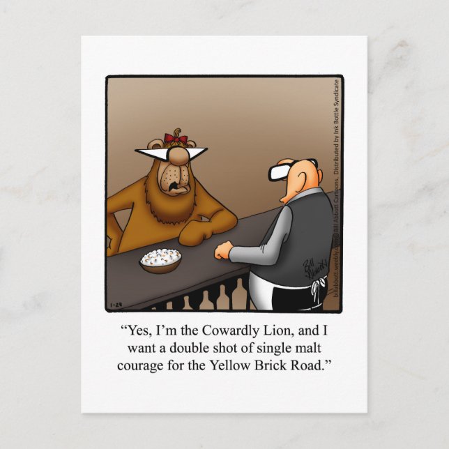 Finny Encouragement Humor Postcard Vykort (Framsida)