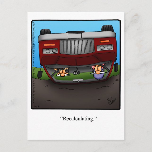 Finny Encouragement Humor Postcard Vykort (Framsida)