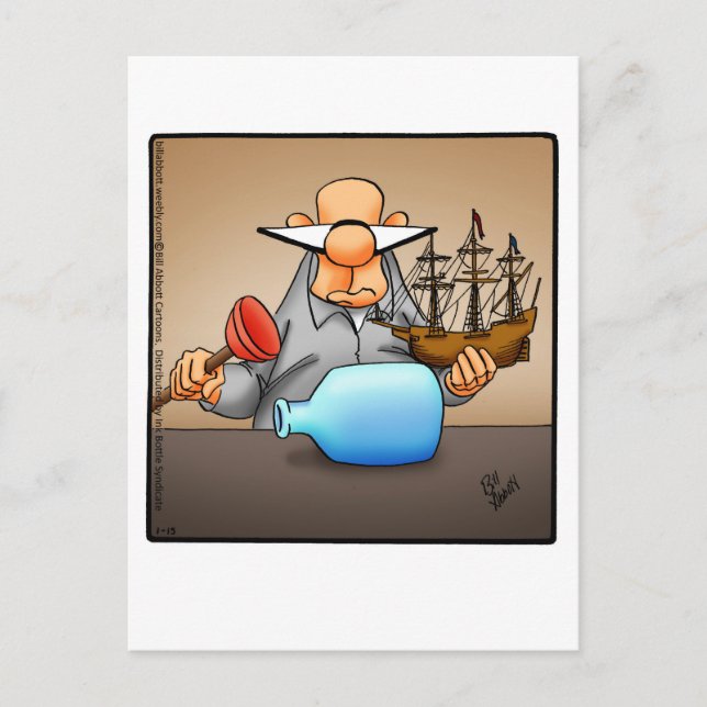 Finny Encouragement Humor Postcard Vykort (Framsida)