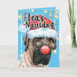 Finny Engelsk Mastiff jul loppas navidog Kort