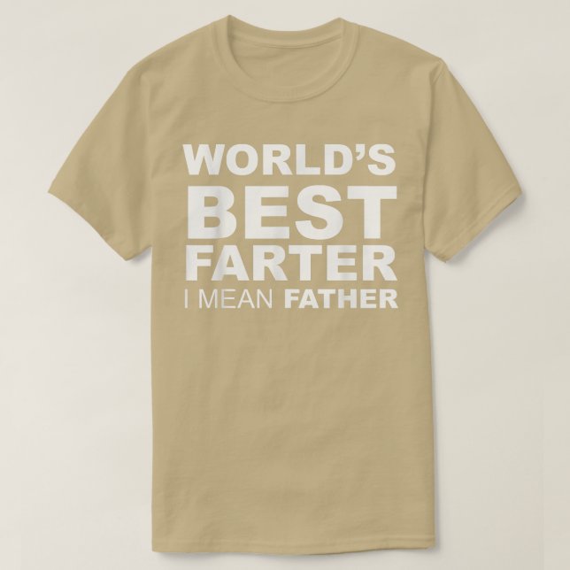 Finny Fars dag World's Best Farter I Elak Fath T Shirt (Design framsida)