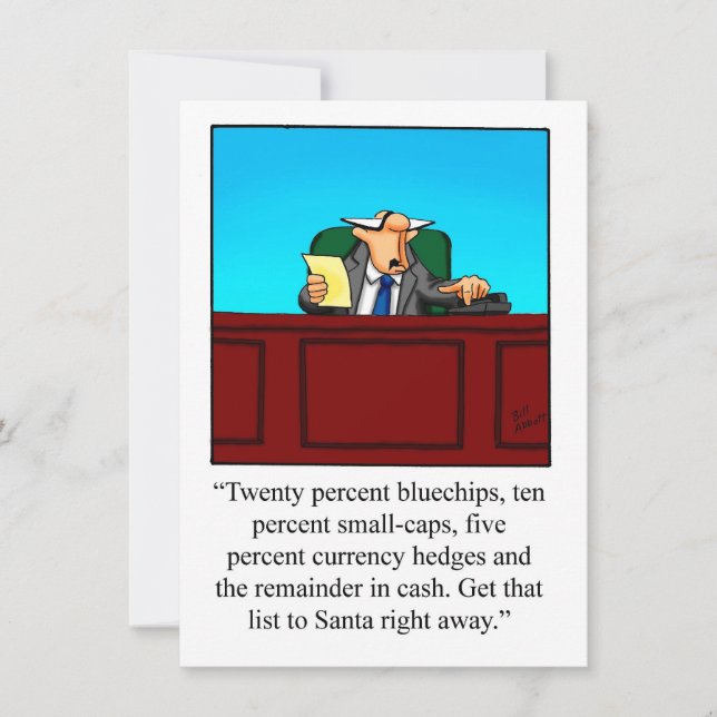 Finny Financial Humor-julfest - inbjudan (Framsida)