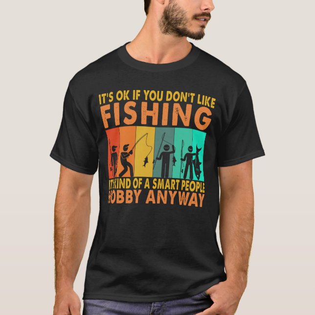 Finny Fisher Fisher Fisherman Hobby Manar T Shirt (Framsida)