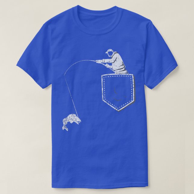 Finny Fisherman Fisherman Pocket T för Far & Gra T Shirt (Design framsida)