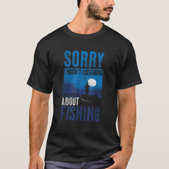 Finny Fisherman Fishing T Shirt (Framsida)