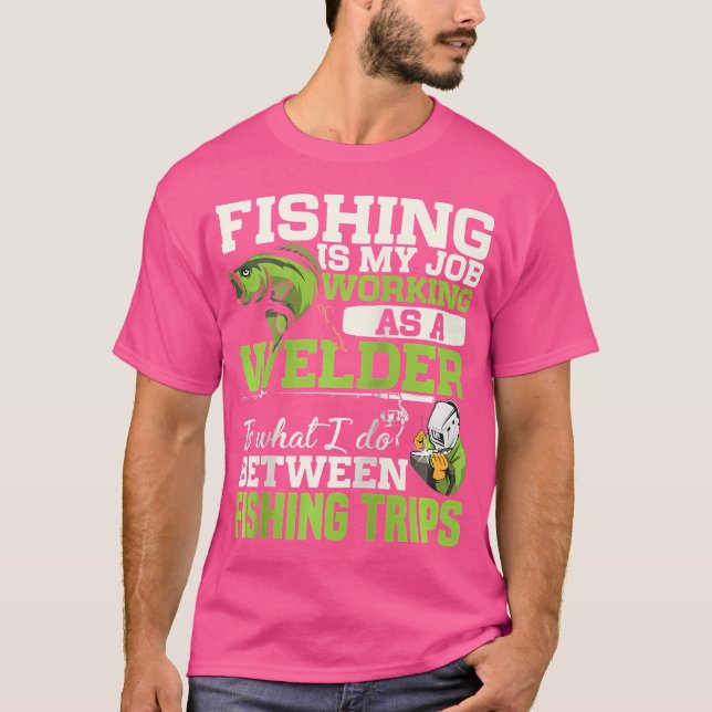 Finny Fisherman Welder Welder Welding Pappa Far T Shirt (Framsida)