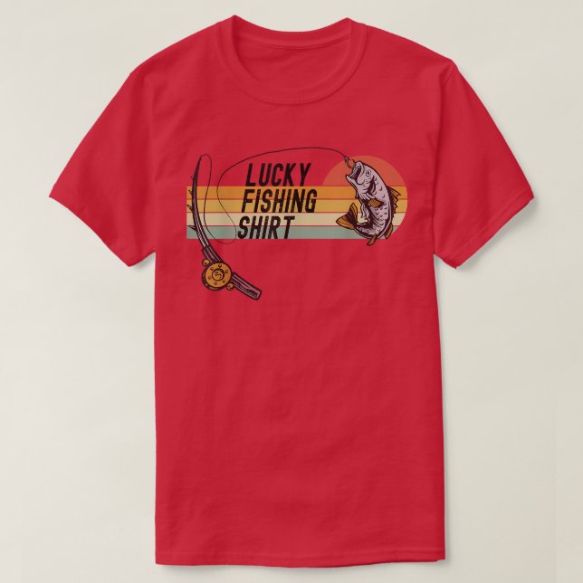 Finny Fisherman's Lucky Fishing Shirt Fars dag T (Design framsida)