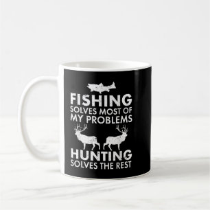 Finny Fishing and Hunting Gift jul Humor Hun Kaffemugg