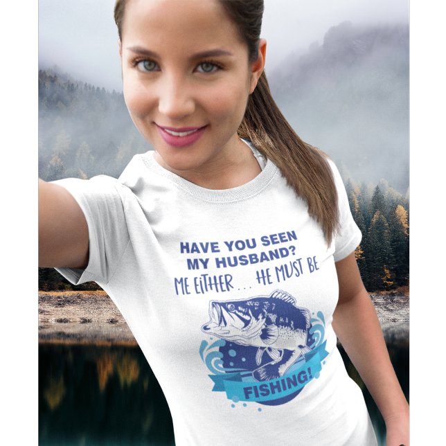 Finny Fishing Make Wife Hobby Giftermål T Shirt (Skapare uppladdad)