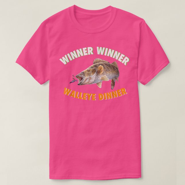 Finny FishingWINNER WINNER WALLEYE DINNER Fish Fry T Shirt (Design framsida)