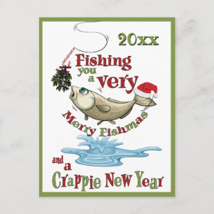 Finny Fishjul - Merry Fishmas Mistletoe Vykort