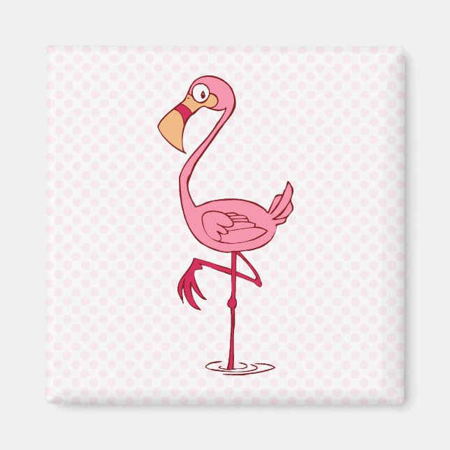 Finny Flamingo Magnet (Framsidan)