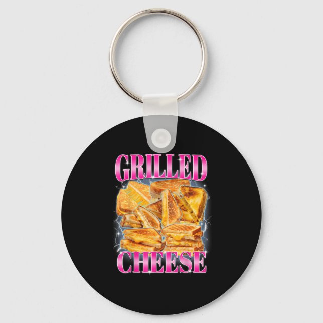 Finny Food Meme Grilled Cheese Sandwiches Food Lov Nyckelring (Framsida)