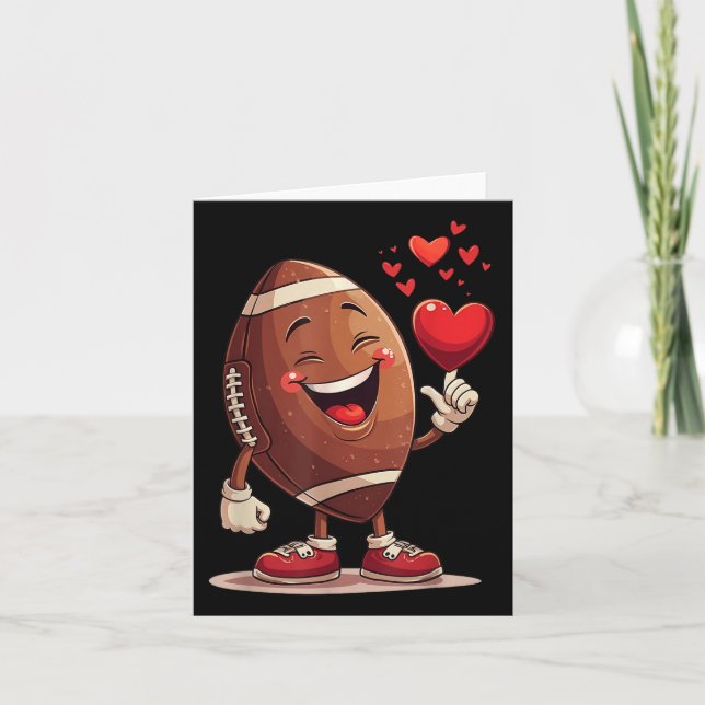 Finny Football Holeart Valentines day Design Kort (Framsida)