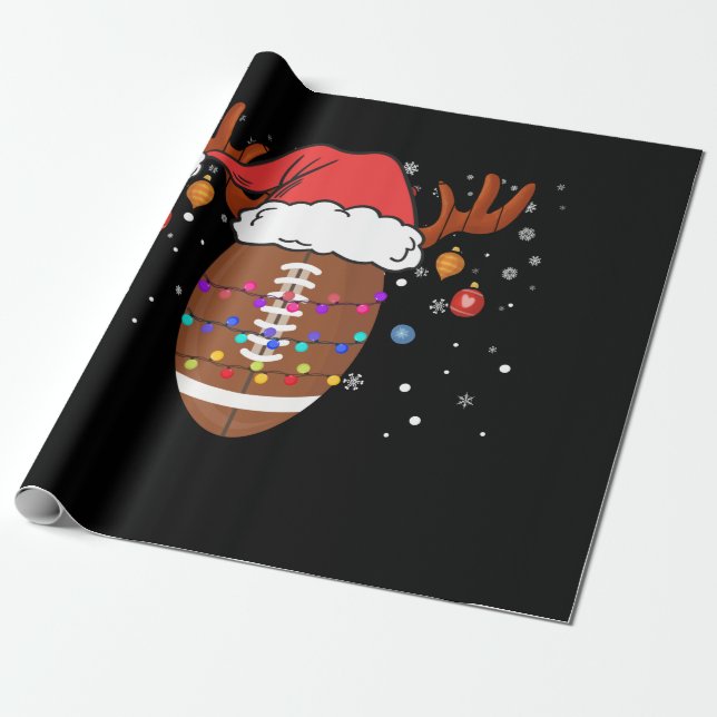 Finny Football Reindeer Santa Hat jul Presentpapper (Utrullad)