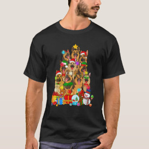 Finny German Shepherd Julgran Ljus Puppy T Shirt