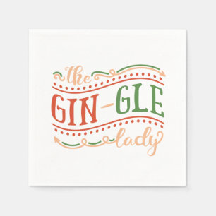 Finny Gin-gle Dam jul Napkin Pappersservett
