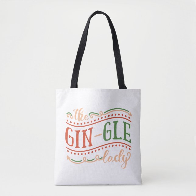 Finny Gin-gle Dam jul | Tote Bag Tygkasse (Framsida)