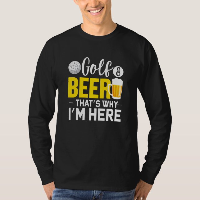 Finny Golf and Beer Golfer Drinking Golf Älskare G T Shirt (Framsida)