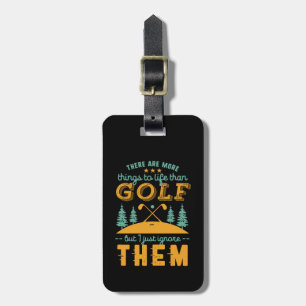 Finny Golf Player Sports och Golfing Sarcasm Humor Bagagebricka
