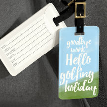 Finny Golfing Helgdag Luggage Tag för Golfers