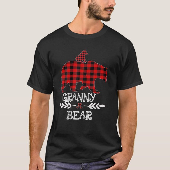 Finny Granny Bear Matching Family julbjörn R T Shirt (Framsida)