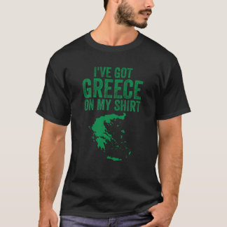 Finny Greklands Karta-gåva för Europa, Greklands P T Shirt