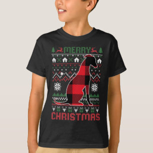 Finny Greyhound Ugly jul Red Plad Ljus Swe T Shirt