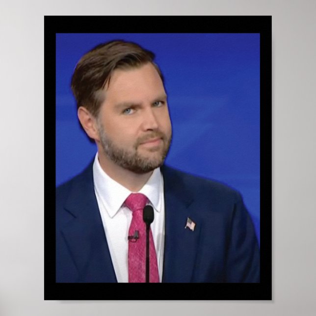 Finny J.d. Vance Memorial Vice Debatt Ansikte Poster (Framsidan)