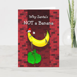 Finny jul Banana Santa Helgkort