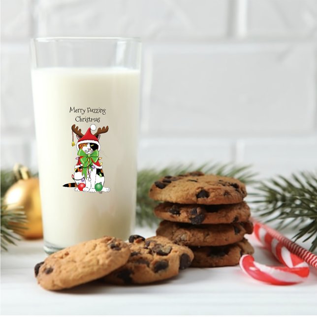 Finny jul Calico Cat Glaskopp (Skapare uppladdad)